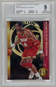 2015-16 Panini Gold Standard Black Hakeem Olajuwon 11/15 BGS 9 MINT Houston #165 - Picture 1 of 2