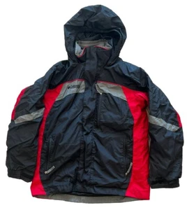 Columbia Sportswear Red And Black Winter Hooded Jacket Kids Size 10/12 - Picture 1 of 8