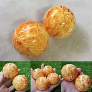 50 mm Arte Natural Bola de Cera de Abejas Masaje Esfera de Cristal Curación para Fitness - Imagen 1 de 5
