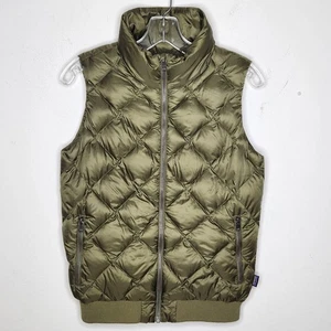 Patagonia Prow Bomber Vest Womens Small Puffer Green Duck Down 28115 Gorpcore - Picture 1 of 10