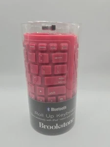 Brookstone Bluetooth Silicone Roll-Up Keyboard- Pink - Picture 1 of 3