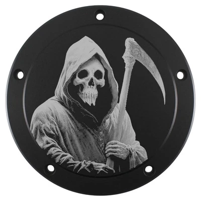 Harley Dyna Fat Bob ←2017 → Derby-Cover / Motordeckel → Reaper - Bild 1 von 3