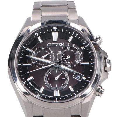 Orologio Citizen Attesa Eco-Drive E610-S104203 Cronografo Titanio Argento Nero - Immagine 1 di 4