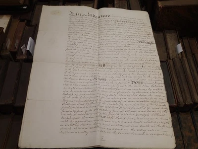 (B1) 1763 paper indenture Parish Boltoph Old Artillery Ground Bishopsgate London - Image 1 of 4