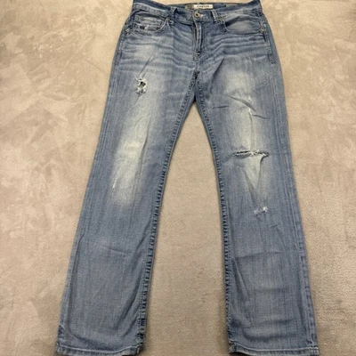 Pantalones de mezclilla BKE para hombre 31x32 Carter Bootcut relajados desgastados lavado medio preppy Y2K Foto 1 de 4