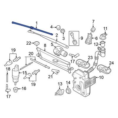 For Volkswagen Jetta 2011-2018 Volkswagen 5C7955426B Right Wiper Blade Foto 1 de 2