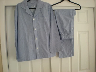 Pijama Fruit of the Loom rayas azules y blancas - talla pequeña Foto 1 de 4