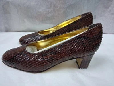 Scarpe Donna vera pelle serpente lucertola pitone taglia 37 - Immagine 1 di 4