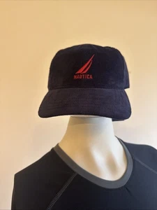 Nautica Slideback Hat Blue One Size Adjustable Embroidered Corduroy Dad Hat NEW - Picture 1 of 8