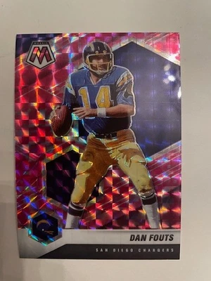 2021 Panini Mosaic #112 Dan Fouts Prizm Camo Pink - Image 1 of 2