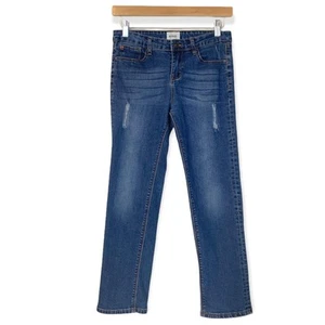 Hudson Jeans Distressed Straight Leg Mid Rise Girls Jeans Medium Blue Size 14 - Picture 1 of 9