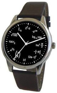 "Math Dial" Large Theme Watch Has Physics Equation At Each Hour Indicator - Picture 1 of 3