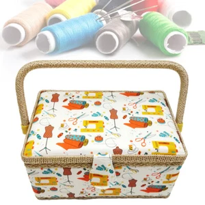 Household Fabric Craft Sewing Tool Basket Thread Needle Storage Box Organizer r - Picture 1 of 7