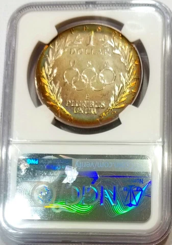 1988-S Silver Proof Commemorative $ NGC PF 67 Ultra Cameo Rainbow Cover