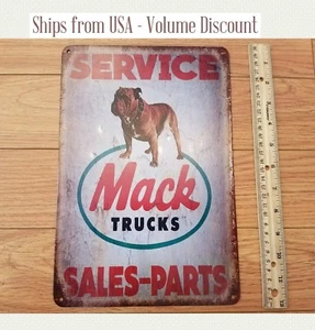 MACK Trucks Sign Mack Sign Mack Trucks Service Sign Metal Mack Sign Garage Tin - Picture 1 of 3