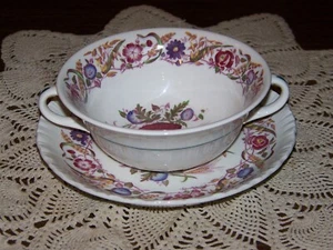 Wedgwood - Cornflower - Cream Soup Cup & Saucer Set - Superior Condition - Picture 1 of 7