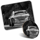 Mouse Mat & Coaster Set - BW - Rally Car Sports Racing  #37516