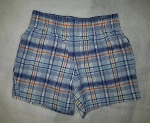 Pantalones cortos a cuadros azules para niños Carter's cintura elástica talla 12 meses - Imagen 1 de 2