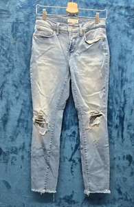 Lucky Brand Women's Jeans Cotton Blue Size 4/27 A Ava Mid Rise Skinny Knee Holes - Picture 1 of 11