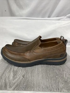 Skechers Relaxed Fit Memory Foam Slip On Loafers Youth Size 4.5 Brown 93892L CDB - Picture 1 of 10