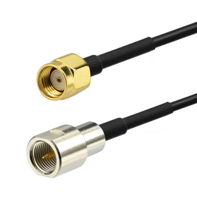 FME Male to RP-SMA Male RG174 RF Coaxial Pigtail Cable 15cm For 3G/4G 10pcs Test - Image 1 of 3