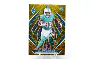 2024 Panini Phoenix Malik Washington RC Gold Lazer /10 Bookend! - Picture 1 of 2