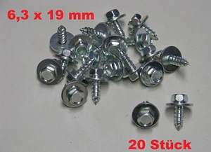 20 Kotflügelschrauben Blechschrauben 6,3x19 mm BMW Mercedes Ford VW Audi - Bild 1 von 1