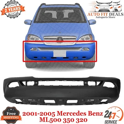Front Bumper Cover Primed Plastic For 2001 -2005 Mercedes Benz ML500 350 320 - Image 1 of 4