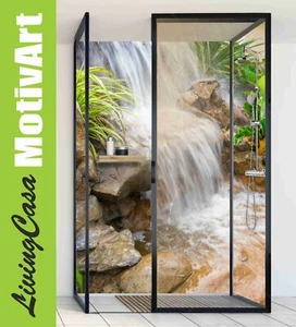 Corner shower rear wall rear wall shower aluminium, waterfall tropical sun Duc21 - Picture 1 of 5