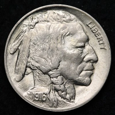 1916 Buffalo Nickel CHOICE BU *UNCIRCULATED* MS E200 SPJ  - Image 1 of 2