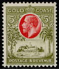 Gold Coast Gv Sg112, 5S Carmine & Sage-Green, Lh Mint. Cat £65.