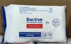 BACTIVE DISINFECTANT WIPES 4 PACK, - Picture 1 of 1
