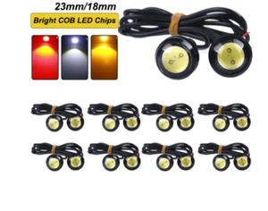 10 x Eagle Eye LED Lights Car DRL Daytime WHITE Fog Light Reverse Bulbs 18mm 12V - Picture 1 of 6