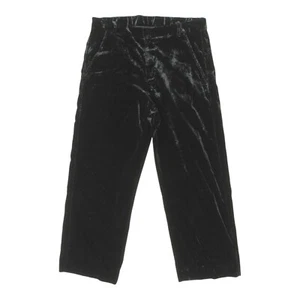 Giorgio Armani Black Trousers | Vintage Mens Velvet Designer Dress Pants - Picture 1 of 4