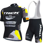 Trek Short Sleeve Cycling Jersey Kits Men Full Zip T-Shirts Bicycle Bib Shorts