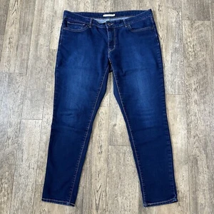 Levi's 711 SKINNY Womens Size 33 Blue Mid Rise Jeans Denim Pants 38x29 - Picture 1 of 13