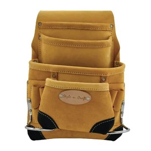 10-Pocket Carpenter’s Nail & Tool Pouch Heavy-Duty Leather Tool Pouch Perfect... - Picture 1 of 7