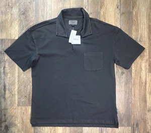 Polo American Eagle Relaxed Fit manica corta con tasca grigia nuova con etichetta taglia small. - Foto 1 di 8