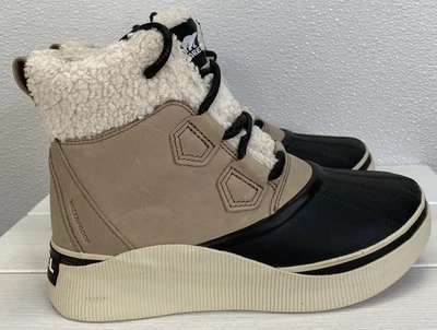 Sorel Out N About IV Chillz Waterproof Boots Women's Size 8 Suede Taupe/Black - Image 1 of 4