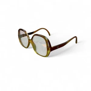 Vintage 70s Playboy Optyl Butterfly Glasses Frames Amber Brown Austria 4506 10 - Picture 1 of 6