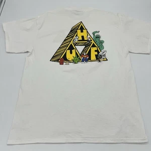 HUF 20th Anniversary T-Shirt Large White Graphic Tee Skater Streetwear - Picture 1 of 9