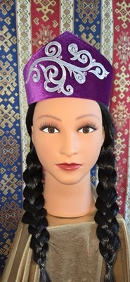 Tocado, Disfraz, Púrpura Hecho a Mano, Danza, Tradicional, Para Mujer, Armenio, Kopi Foto 1 de 4