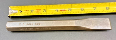 VINTAGE AJAX 506 HAND CHISEL, 8" X 7/8" MADE IN USA - Image 1 of 4