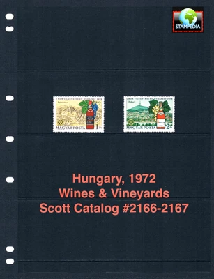 Valor Scott de $0,95 - 1972 vino de Hungría, viñedos húngaros CV MNH NH UMM Foto 1 de 4