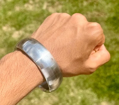 Sikh Sarbloh Kara reines Eisen Khalsa Kada Singh Kaur runder 5Ks Kakar Armreif L11K - Bild 1 von 4