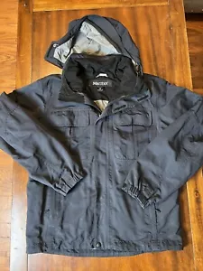Marmot Mens Med 3-in-1 Nylon Hooded Heavy Jacket Coat MISSING LINER - Picture 1 of 13