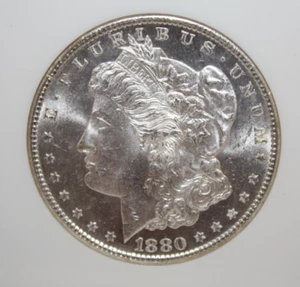1880-S Morgan Silver Dollar Coin Graded MS 64 NGC Bright White Uncirculated - Picture 1 of 4