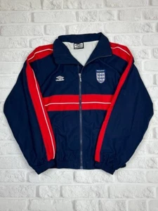 Vintage Umbro England Team 2001 Soccer Football Training Track Jacket Mens Size - Picture 1 of 11