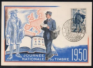 STAMP DAY / 1950 - MAXIMUM CARD FDC / RATING 38.00 EUROS (ref 1035c) - Picture 1 of 2