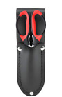 Men waist belt Bag tool screwdriver Garden scissors holder Cow Leather black 958